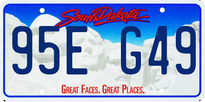 SD license plate 95EG49