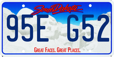 SD license plate 95EG52