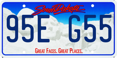 SD license plate 95EG55