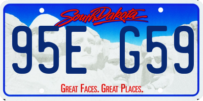 SD license plate 95EG59