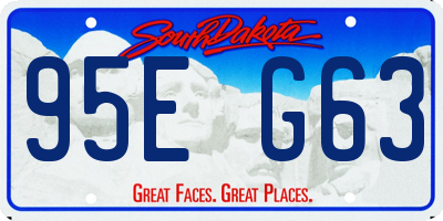 SD license plate 95EG63