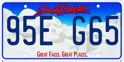 SD license plate 95EG65