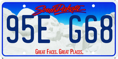 SD license plate 95EG68