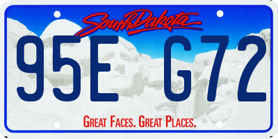 SD license plate 95EG72