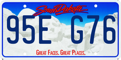 SD license plate 95EG76