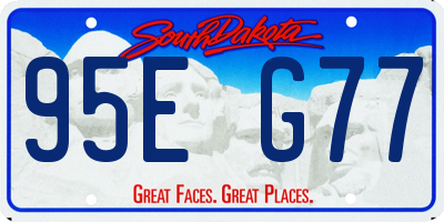 SD license plate 95EG77