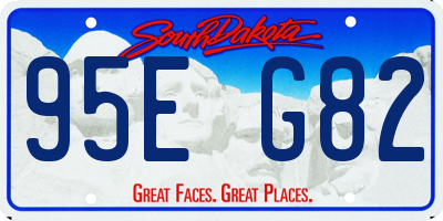 SD license plate 95EG82