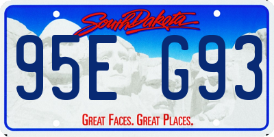 SD license plate 95EG93