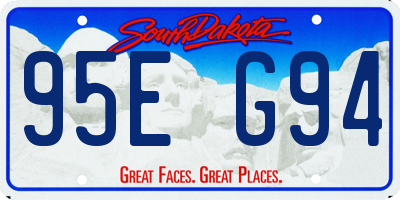 SD license plate 95EG94