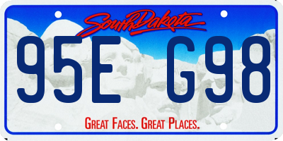 SD license plate 95EG98