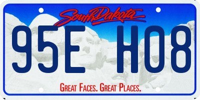 SD license plate 95EH08