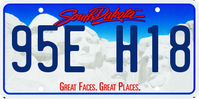 SD license plate 95EH18
