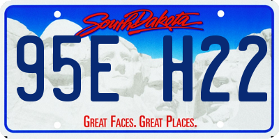 SD license plate 95EH22