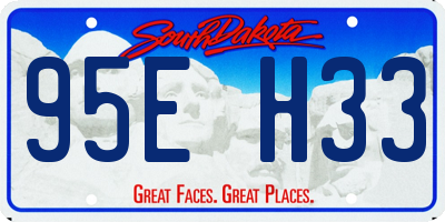 SD license plate 95EH33