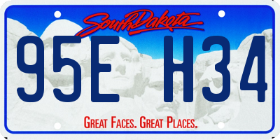 SD license plate 95EH34