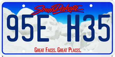 SD license plate 95EH35