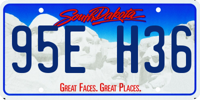 SD license plate 95EH36