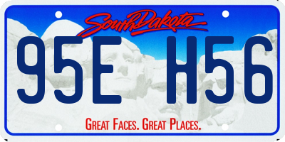 SD license plate 95EH56