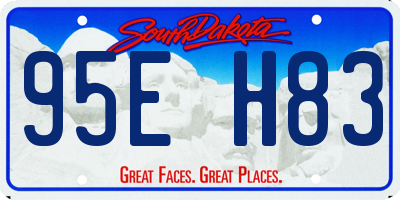 SD license plate 95EH83