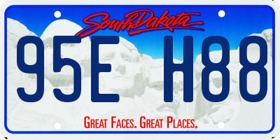 SD license plate 95EH88