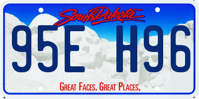 SD license plate 95EH96