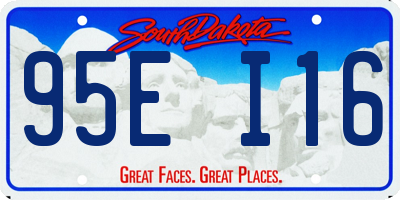 SD license plate 95EI16