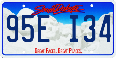 SD license plate 95EI34