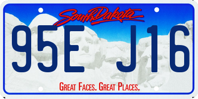 SD license plate 95EJ16