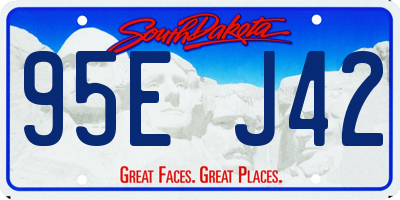 SD license plate 95EJ42