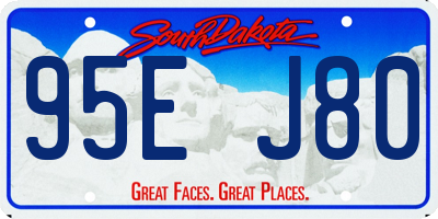 SD license plate 95EJ80