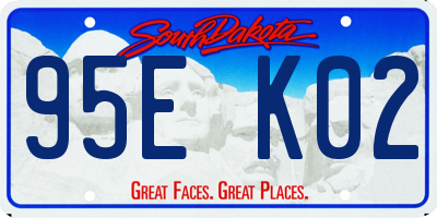 SD license plate 95EK02