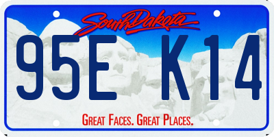 SD license plate 95EK14