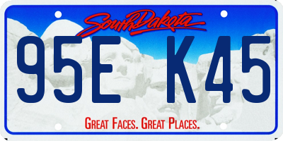 SD license plate 95EK45