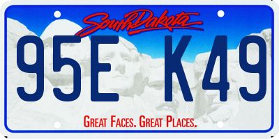 SD license plate 95EK49