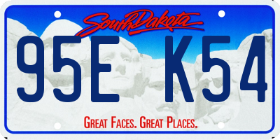 SD license plate 95EK54