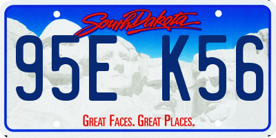 SD license plate 95EK56