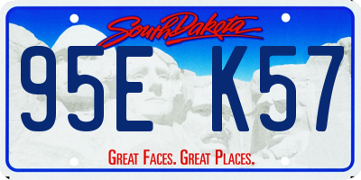SD license plate 95EK57