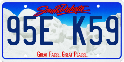 SD license plate 95EK59