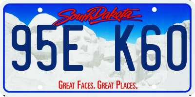 SD license plate 95EK60