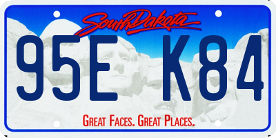 SD license plate 95EK84