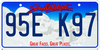 SD license plate 95EK97