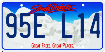 SD license plate 95EL14