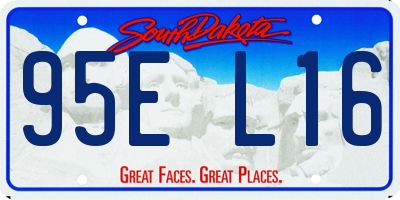 SD license plate 95EL16