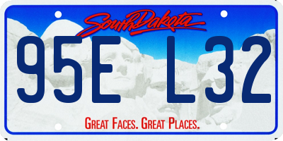 SD license plate 95EL32