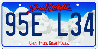 SD license plate 95EL34