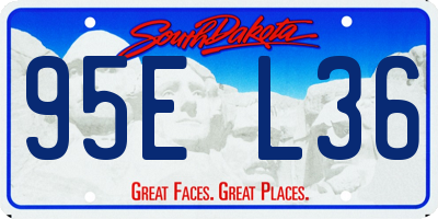 SD license plate 95EL36