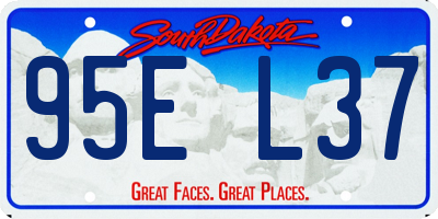 SD license plate 95EL37