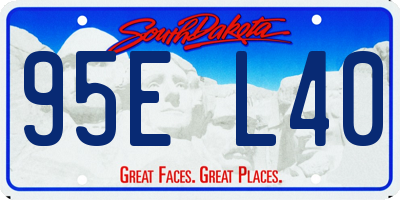 SD license plate 95EL40