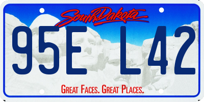 SD license plate 95EL42