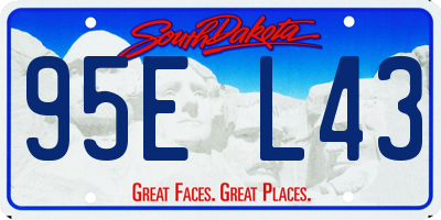 SD license plate 95EL43
